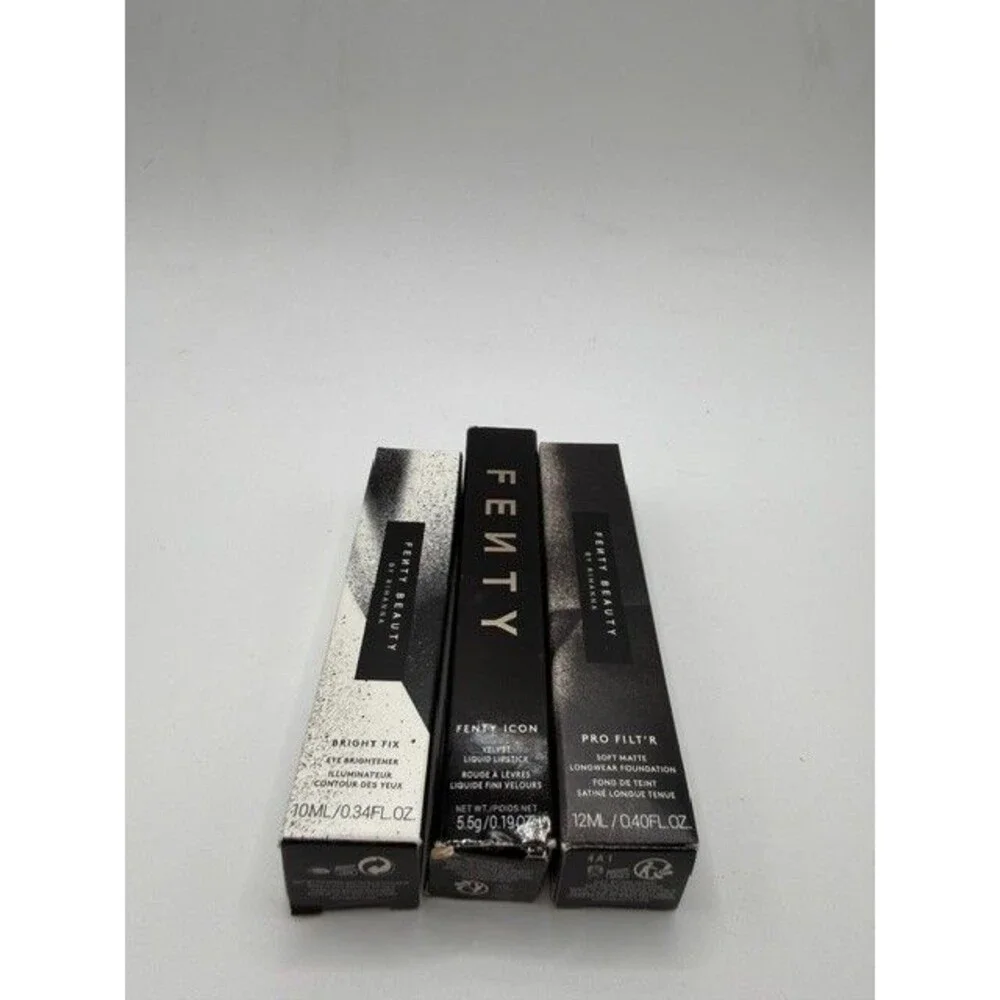 Fenty Beauty Makeup Lot Pro Filt’r Foundation Bright Fix Fenty Icon Lipstick NEW